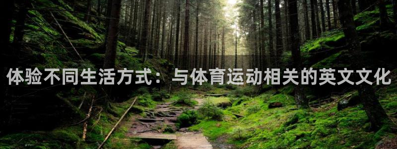 凯发官方正版app神州：体验不同生活方式：与体育运动